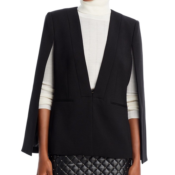 BCBGMaxAzria Jackets & Blazers - BCBGMAXAZRIA  BLACK  CAPE BLAZER SIZE  Medium ,